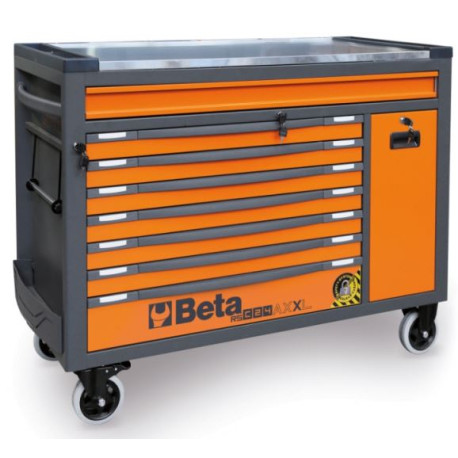 Verktygsvagn, extra stor, 8 lådor, anti-tilt, 1100 kg