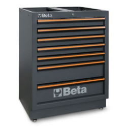 Verktygsskåp med 7 lådor, fast modul, Beta Tools