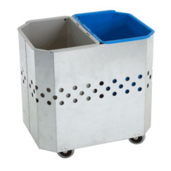 Avfallstunna Putte Zink 2x9 L