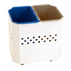 Avfallstunna Putte Vit 2x9 L