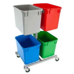 Sorteringsvagn Sorter ljusgrå utan kärl