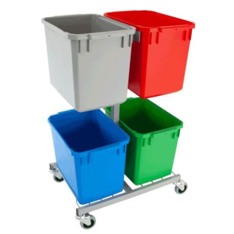 Sorteringsvagn Sorter ljusgrå utan kärl