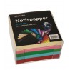 Notisbox 90x90 mm, 500 ark sorterade färger 10-pack