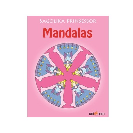 Målarbok Mandalas sagolika prinsessor 3-pack
