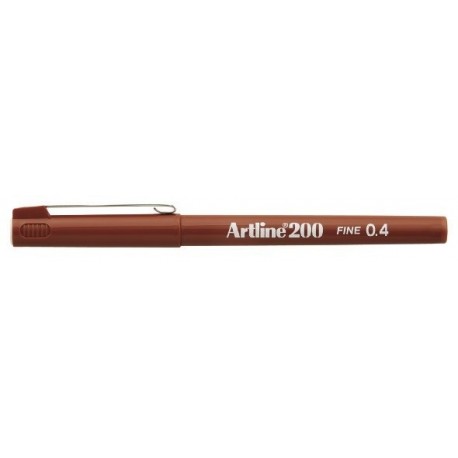 Fineliner Artline 200 Fine 0,4 brun 12-pack