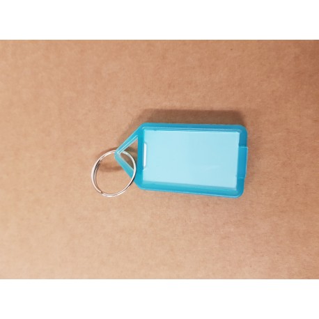 Nyckelbricka No.12 transparent blå 50-pack