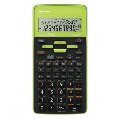 Teknisk räknare SHARP EL-531TH grön