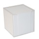 Block kub/Hållare vit