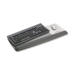 Handledsstöd för mus och tangentbord samt platta grå/svart
