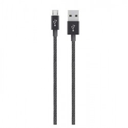 Mixit Premium Micro-USB Kabel, metallic svart (1,2m)