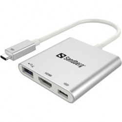 USB-C Mini Dock HDMI+USB, vit