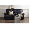 Reclinersoffa 3-sits Saranda Svart