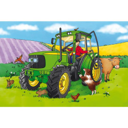Golvpussel traktor 60x40 cm