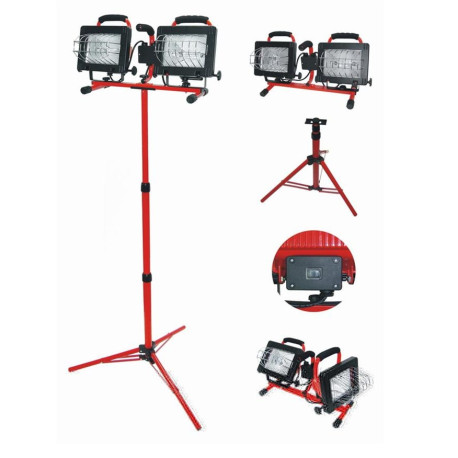 Lampa på justerbart stativ, 2x500W Proline