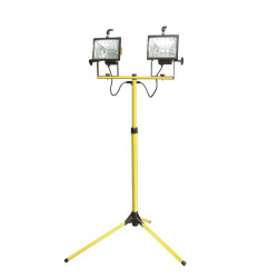 Dubbel halogenlampa med ställning, 2x500W