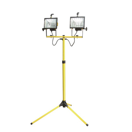Dubbel halogenlampa med ställning, 2x500W