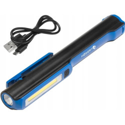 Arbetslampa COB LED 160 Lumen, laddningsbar, 1200mAh, magnet och krok