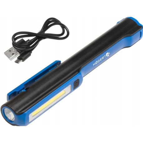 Arbetslampa COB LED 160 Lumen, laddningsbar, 1200mAh, magnet