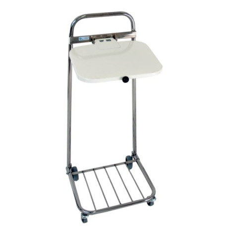 Säckställ Erik 60 L Kromat med vitt lock