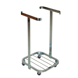 Säckställ Huligan silver 125 L, 75 mm hjul