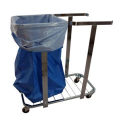 Säckvagn Stabil dubbel 2x125 L 75 mm hjul