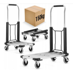 Flyttvagn 150 kg, transportvagn av aluminium, hopfällbar, HiGHER