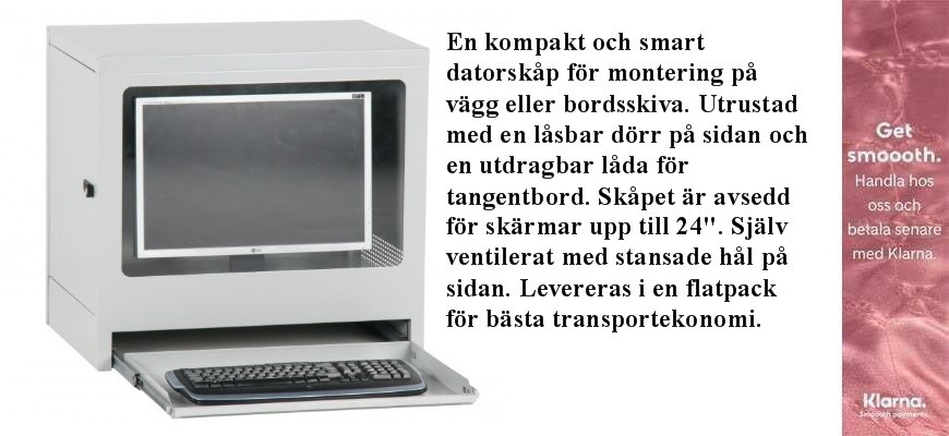 Datorskåp på vägg